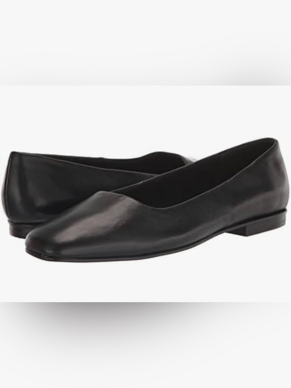 NWOT- Black Bella Vita Kimiko Square Toe Flats Size 9